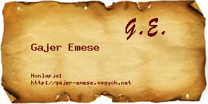 Gajer Emese névjegykártya