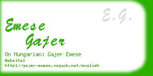 emese gajer business card